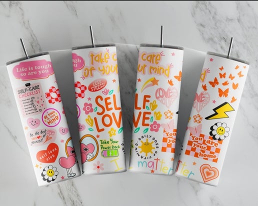 Mental Health/Self Love 20oz Tumbler Designs