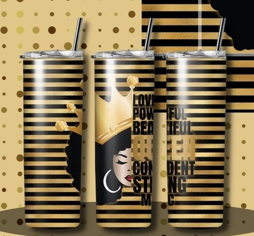 Black King & Queen 20oz Tumbler Designs