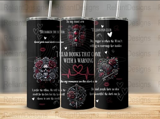 Bookish 20oz Tumbler Designs